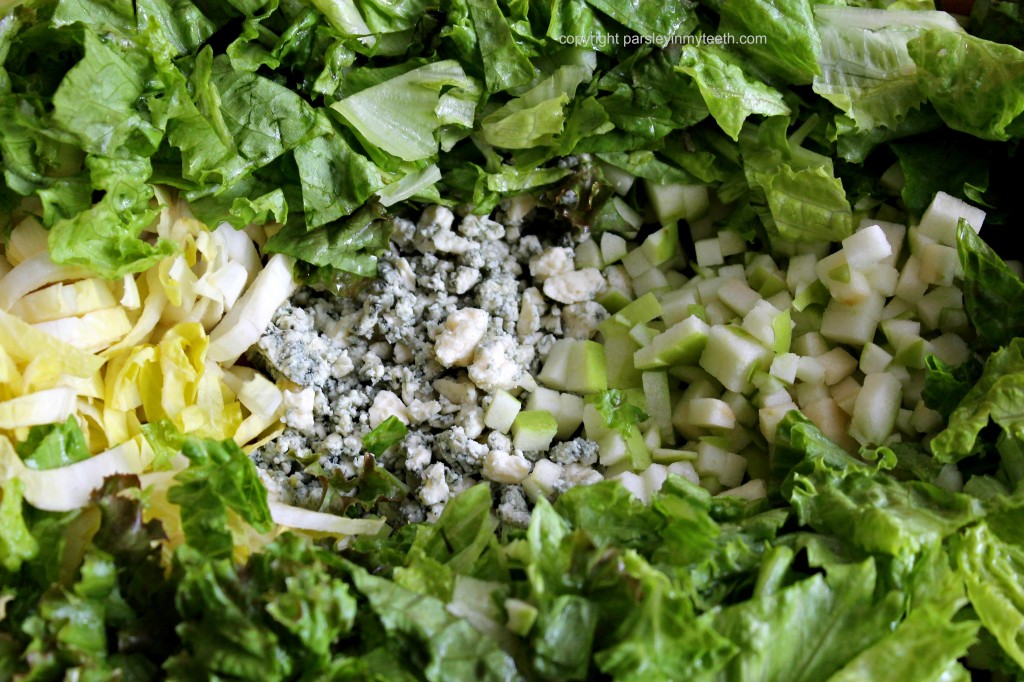 french bistro salad prep 1