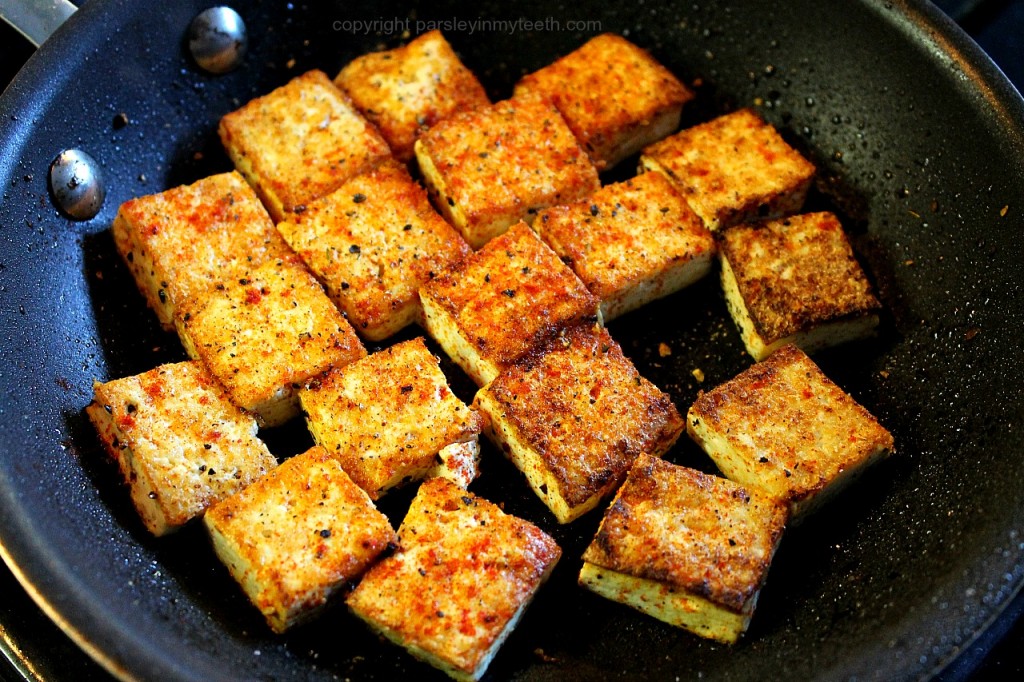 10 Minute Spicy Tofu Skillet prep 2
