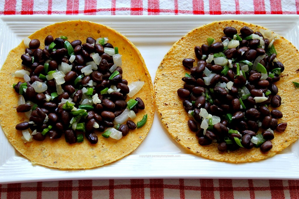 Spicy Black Beans Tacos tortilla beans