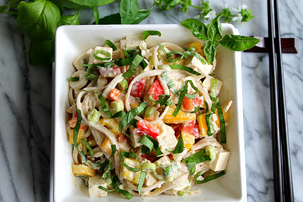 Thai Noodle Tofu Salad With Sweet And Hot Peppers