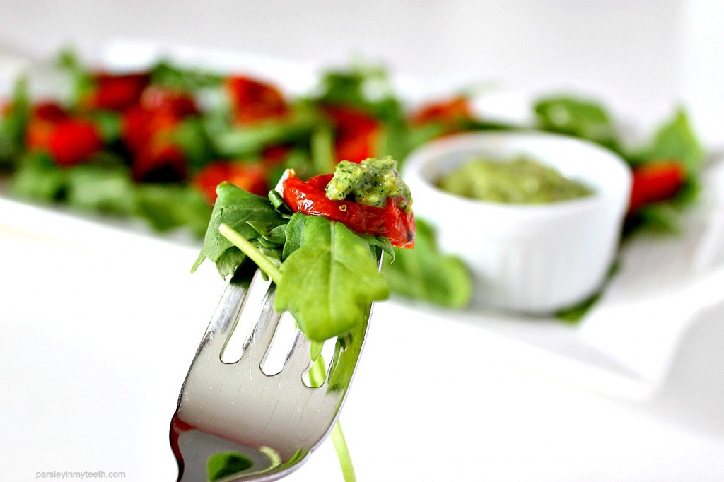 Roasted Tomato Sage Pesto Salad 2 by Parsley In My Teeth