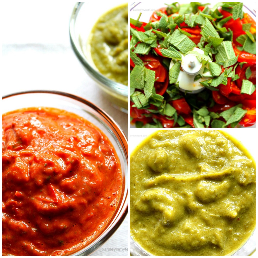 Tomato Sage and Jalapeno Lime Purees Collage 1