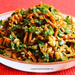 Lentil Carrot Salad with Green Onion Parsley Walnuts & Balsamic Dressing