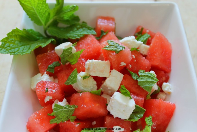 Watermelon Feta Salad with Mint