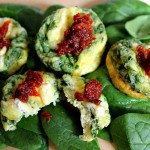 Mini Frittatas with Spinach Goat Cheese & Sun-dried Tomato