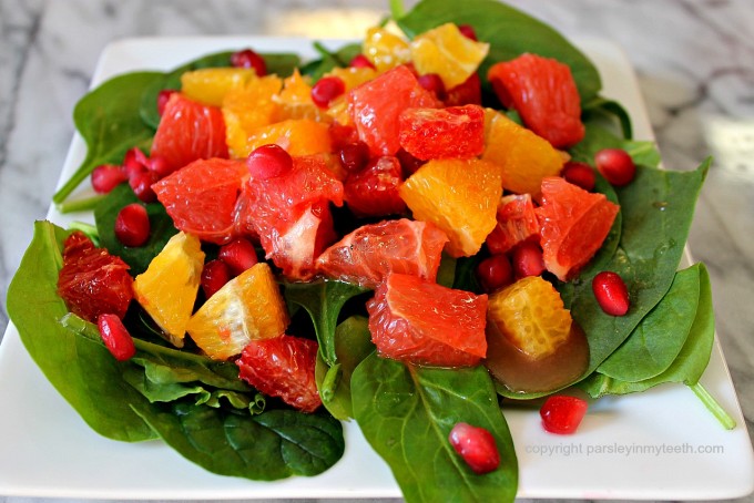 Spinach Citrus & Pomegranate Salad