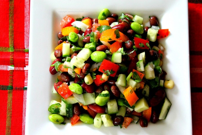 Kidney & Black Bean Salad with Edamame Cilantro & Lime