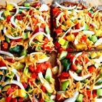 Loaded Vegetable Pizza with Buckwheat & Almond Flour Crust