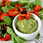 Roasted Cherry Tomato & Sage Pesto Salad with Arugula