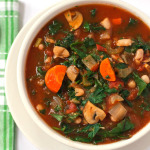 Kale Chard & Mushroom Vegetable Bean Soup