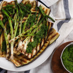 EatClean.com Recipe: Grilled Eggplant & Scallions with Parsley Pesto