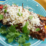 Stuffed Enchiladas with Black Beans Red Pepper Corn Chives & Sun-Dried Tomatoes