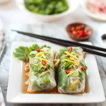 Nam Sod Spring Rolls with Ginger-Lime-Garlic Sauce