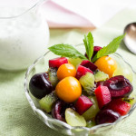 Gooseberry & Summer Fruit Salad with Coconut Mint Lime Dressing