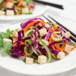 Asian Carrot & Cucumber Noodles with Marinated Tofu