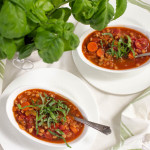 Wheat Berry, Summer Tomato & Basil Vegetable Soup