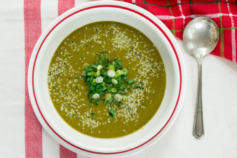Mixed Herb & Lettuce Salad Soup by Parsley In My Teeth