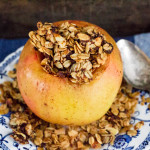 Thanksgiving Dessert – Baked Cinnamon-Nutmeg Apples Stuffed with Rolled Oats Dates & Sliced Almonds