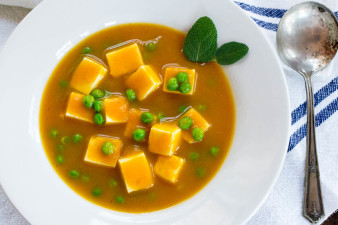 Curried Butternut Squash Curry with Tofu & Sweet Peas by Parsley In My Teeth