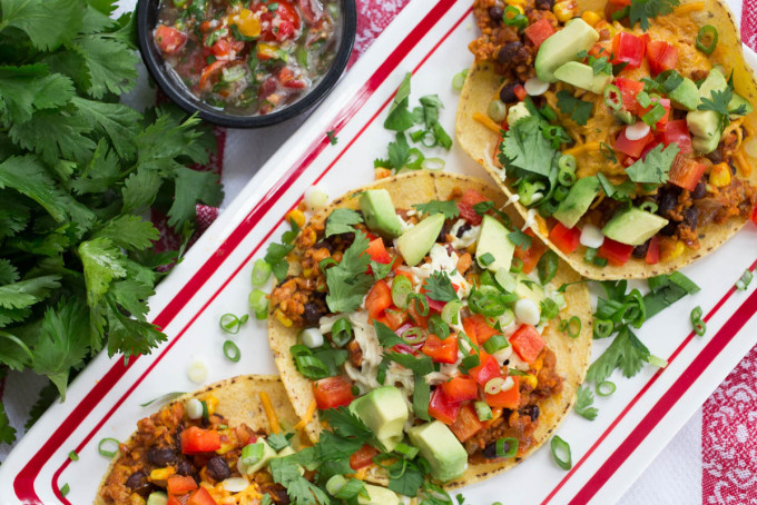 Spicy Vegan Tacos with Sweet Corn & Black Beans