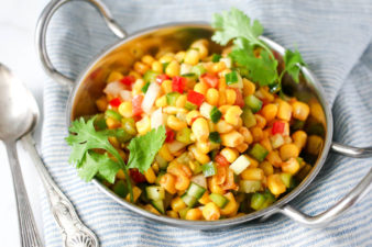 Indian Corn Bhel by Parsley In My Teeth, healthy appetizer, healthy side dish, healthy Indian appetizer, healthy Indian side dish