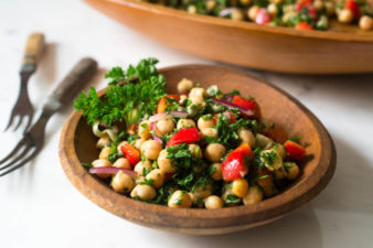 Za' atar Chickpea & Parsley Salad with Capers by Parsley In My Teeth, healthy vegan salad