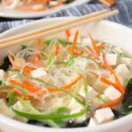 Sea Kelp Noodle Miso Soup with Tofu & Seaweed
