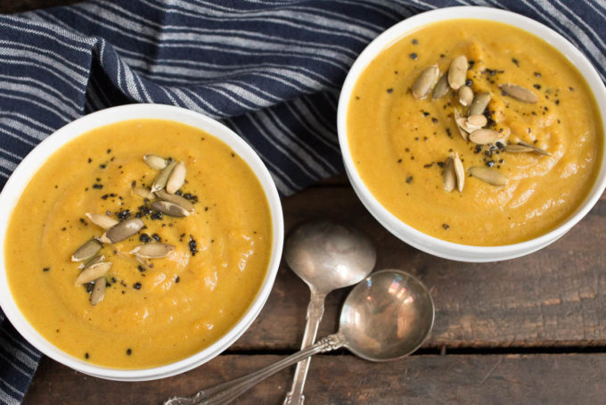 Curried Golden Beet Carrot & Parsnip Soup by Parsley In My Teeth, healthy vegetable soup